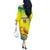 Custom Brazil Football Off The Shoulder Long Sleeve Dress Go Canarinho Go