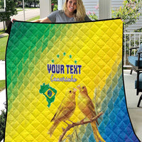 Custom Brazil Football Quilt Go Canarinho Go