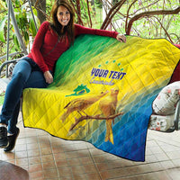 Custom Brazil Football Quilt Go Canarinho Go