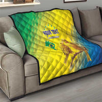 Custom Brazil Football Quilt Go Canarinho Go