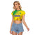 Custom Brazil Football Raglan Cropped T Shirt Go Canarinho Go