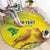 Custom Brazil Football Round Carpet Go Canarinho Go