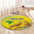 Custom Brazil Football Round Carpet Go Canarinho Go