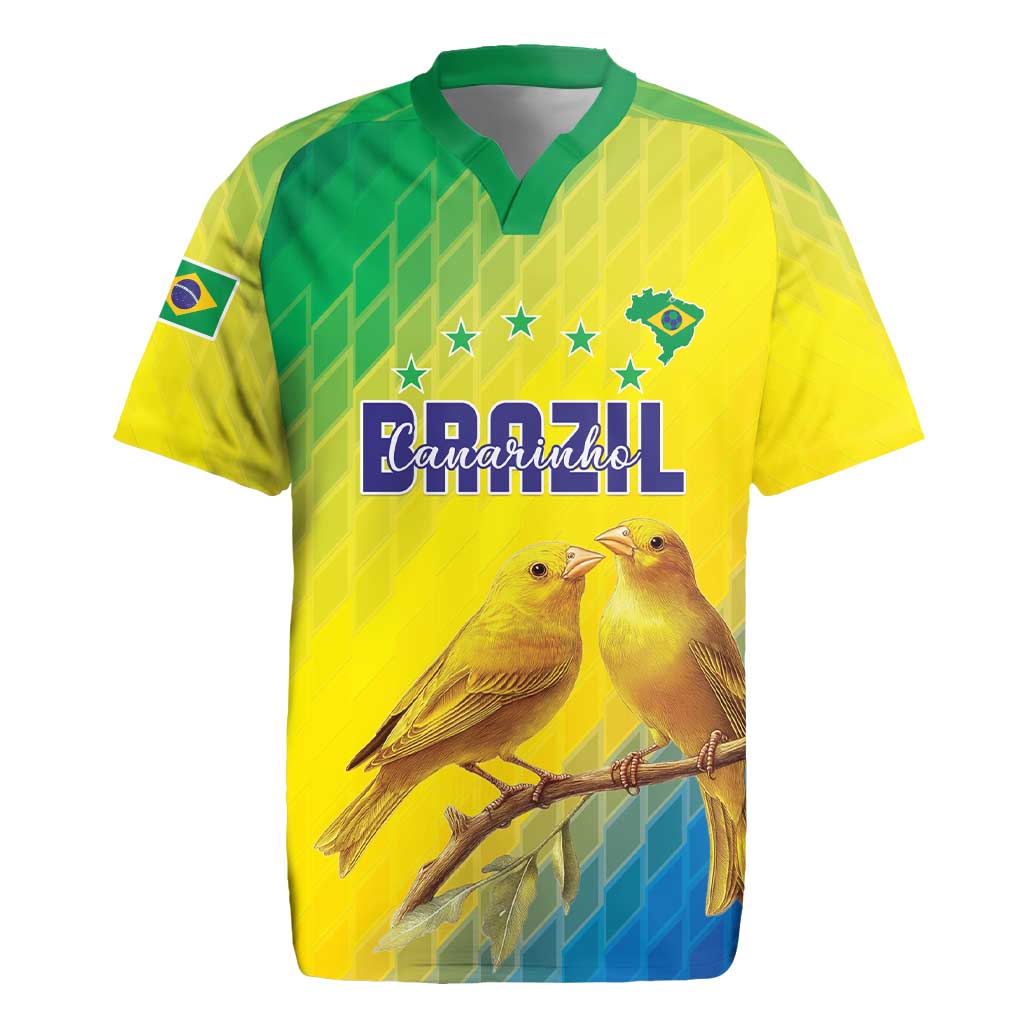 Custom Brazil Football Rugby Jersey Go Canarinho Go