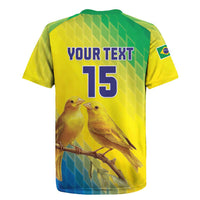 Custom Brazil Football Rugby Jersey Go Canarinho Go