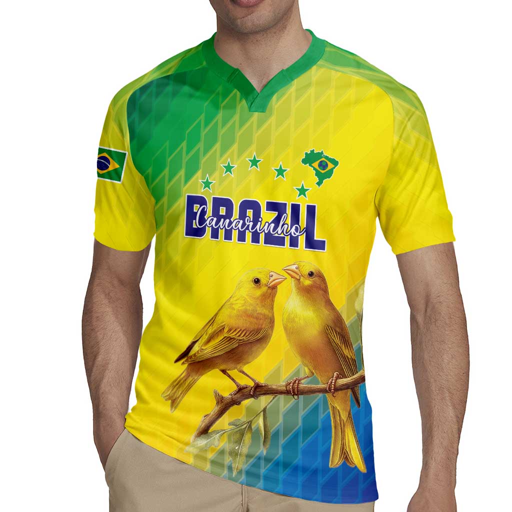 Custom Brazil Football Rugby Jersey Go Canarinho Go