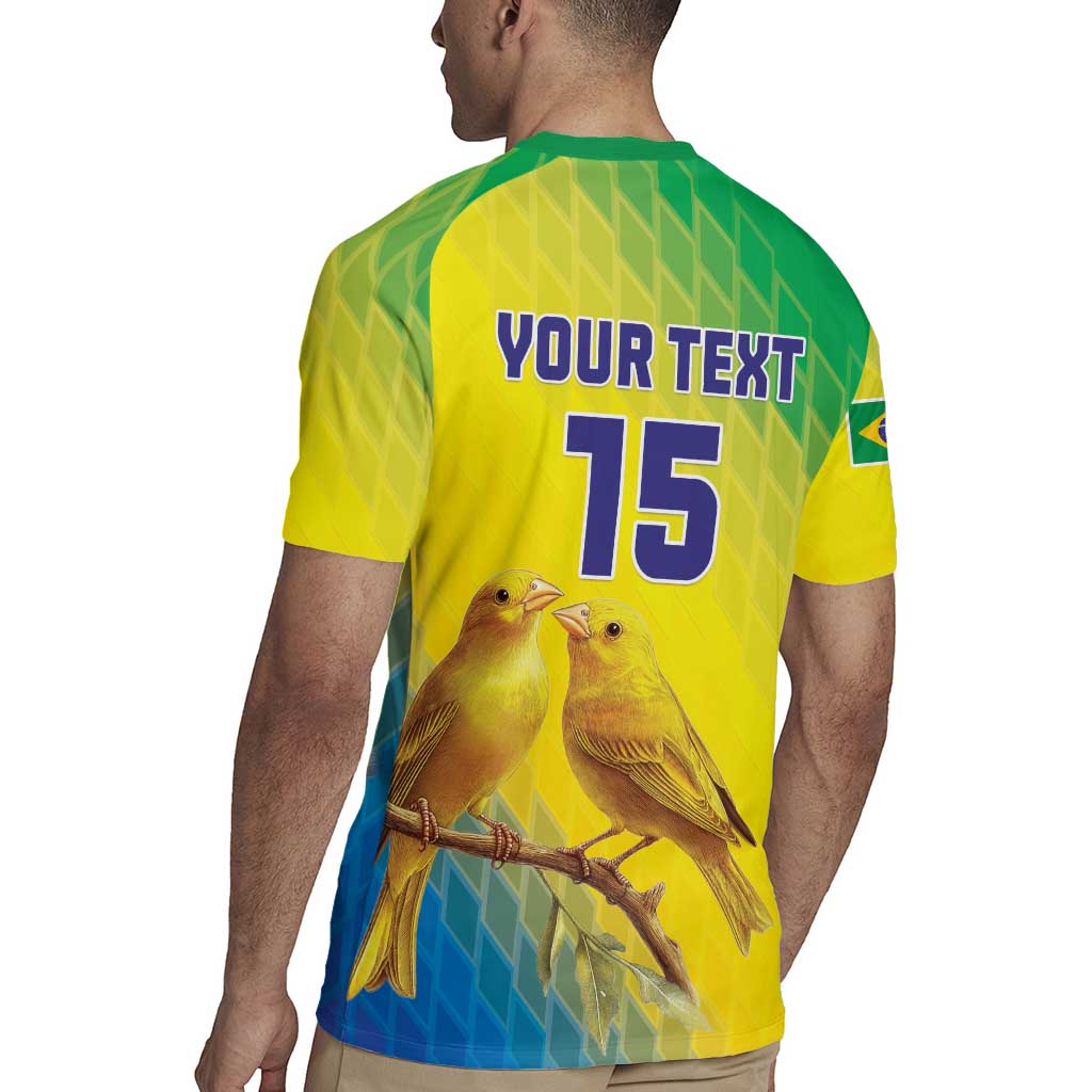 Custom Brazil Football Rugby Jersey Go Canarinho Go