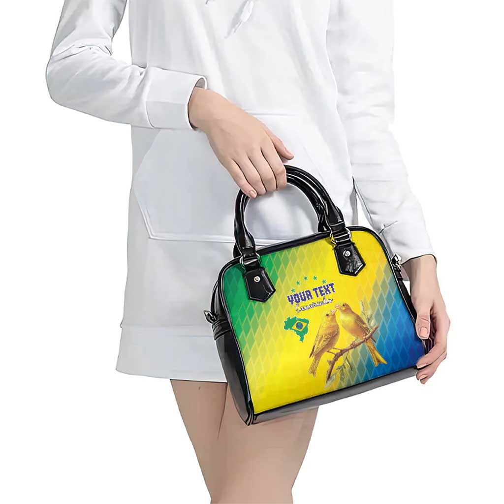 Custom Brazil Football Shoulder Handbag Go Canarinho Go