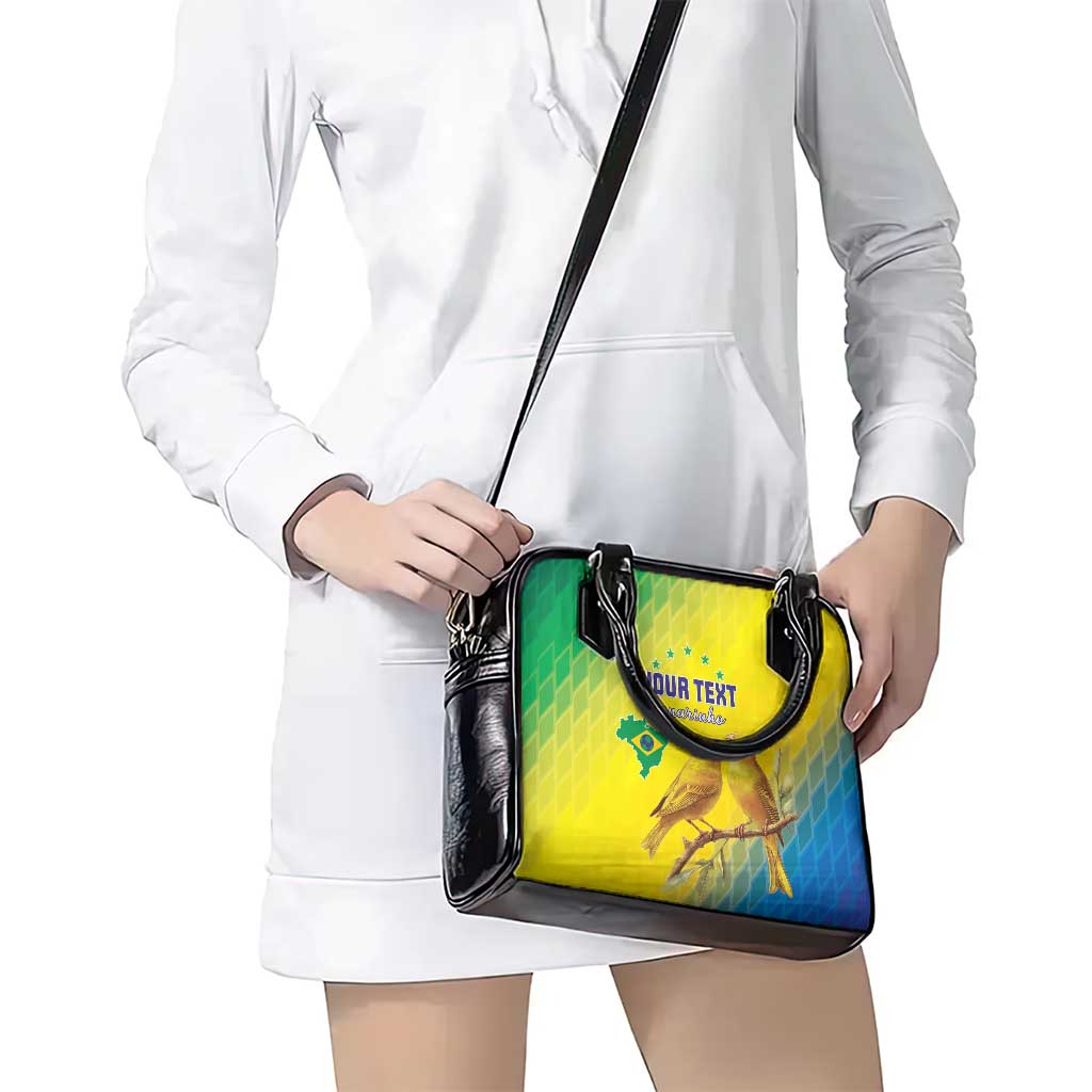 Custom Brazil Football Shoulder Handbag Go Canarinho Go