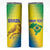 Custom Brazil Football Skinny Tumbler Go Canarinho Go