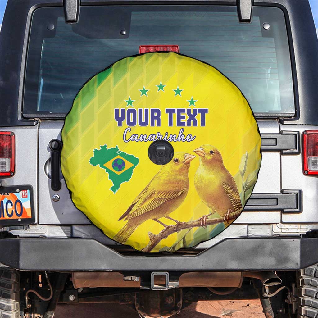 Custom Brazil Football Spare Tire Cover Go Canarinho Go