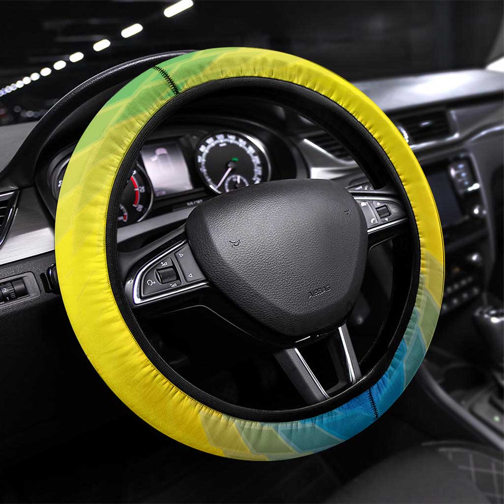 Brazil Football Steering Wheel Cover Go Canarinho Go
