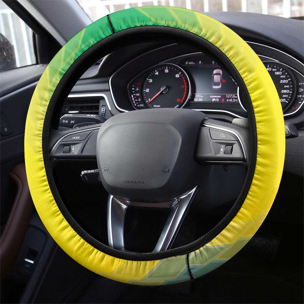 Brazil Football Steering Wheel Cover Go Canarinho Go