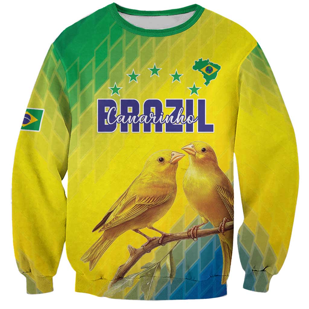 Custom Brazil Football Sweatshirt Go Canarinho Go