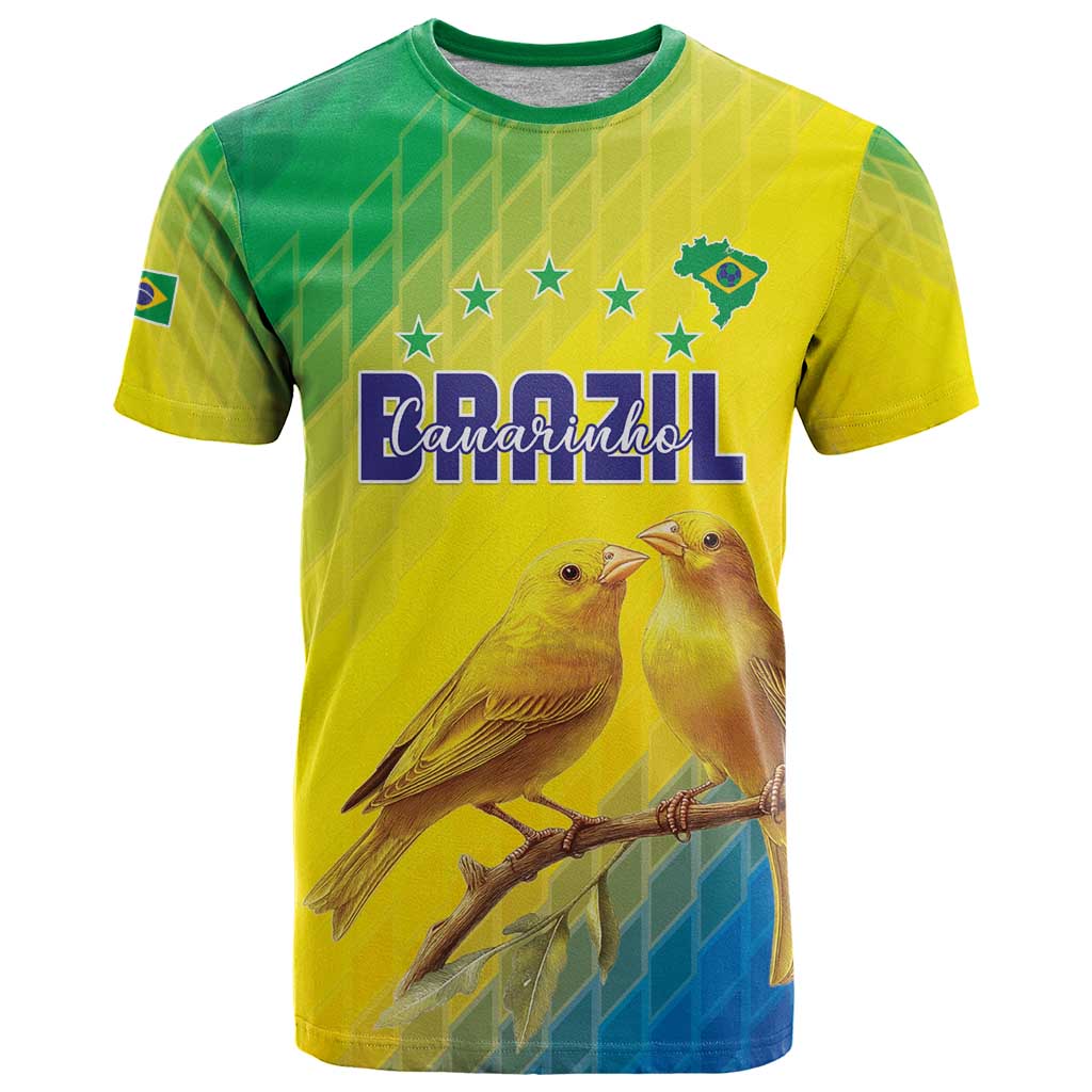 Custom Brazil Football T Shirt Go Canarinho Go