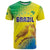 Custom Brazil Football T Shirt Go Canarinho Go