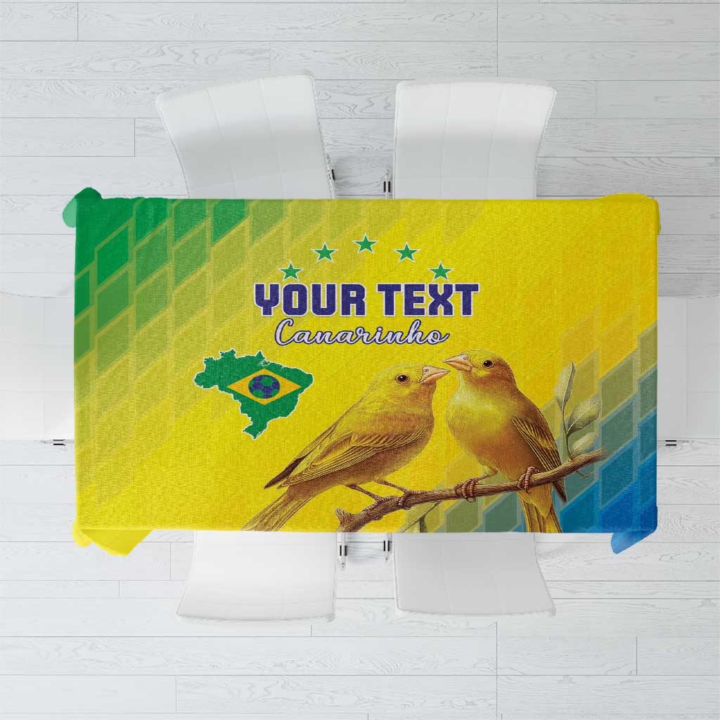 Custom Brazil Football Tablecloth Go Canarinho Go