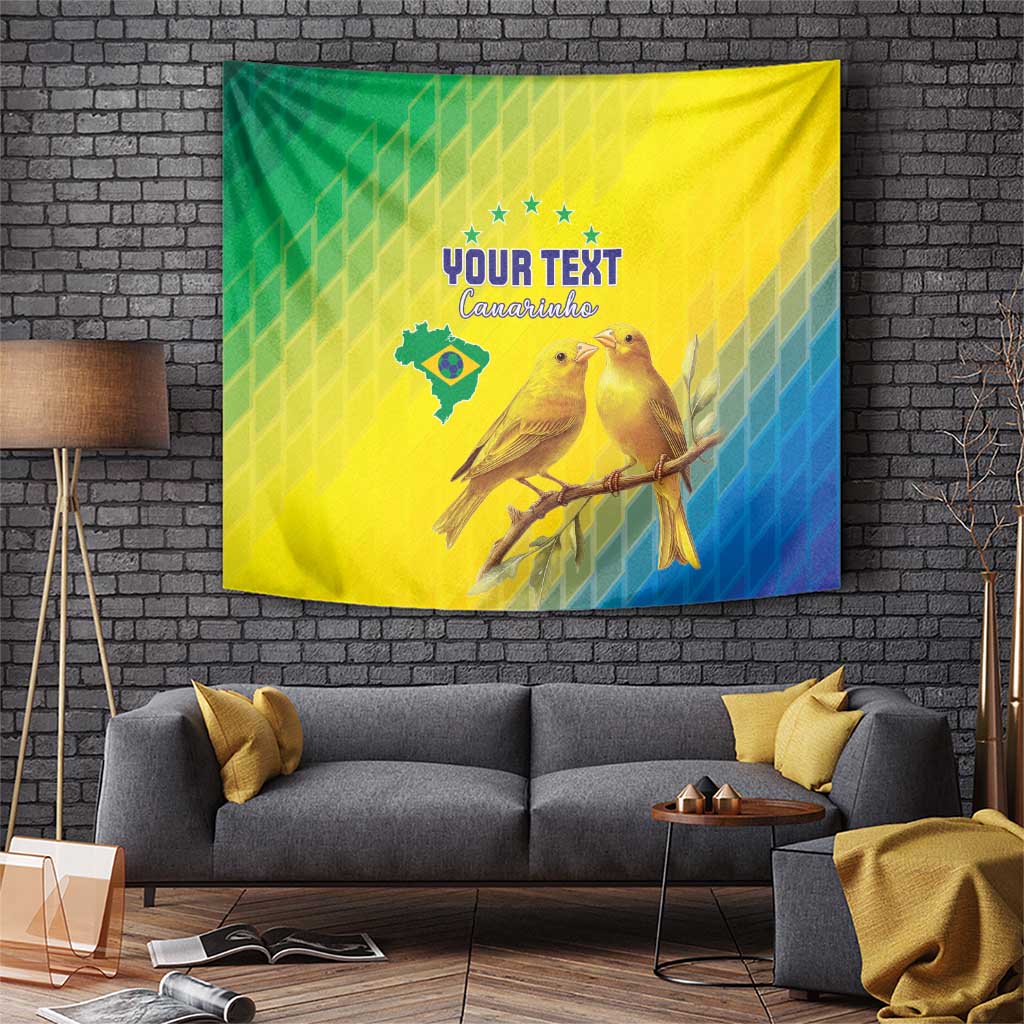 Custom Brazil Football Tapestry Go Canarinho Go