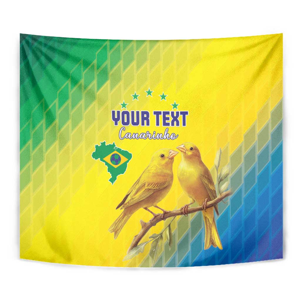 Custom Brazil Football Tapestry Go Canarinho Go