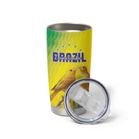 Custom Brazil Football Tumbler Cup Go Canarinho Go