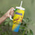 Custom Brazil Football Tumbler With Handle Go Canarinho Go