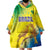 Custom Brazil Football Wearable Blanket Hoodie Go Canarinho Go