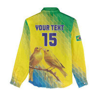 Custom Brazil Football Women Casual Shirt Go Canarinho Go