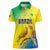 Custom Brazil Football Women Polo Shirt Go Canarinho Go