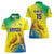 Custom Brazil Football Women Polo Shirt Go Canarinho Go