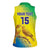 Custom Brazil Football Women Sleeveless Polo Shirt Go Canarinho Go