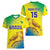 Custom Brazil Football Women V-Neck T-Shirt Go Canarinho Go