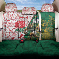 South Africa and England Rugby Back Car Seat Cover Springboks Mascot With Red Rose