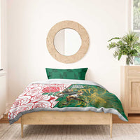 South Africa and England Rugby Bedding Set Springboks Mascot With Red Rose