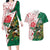 Personalized South Africa and England Rugby Couples Matching Long Sleeve Bodycon Dress and Hawaiian Shirt Springboks Mascot With Red Rose