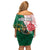 Personalized South Africa and England Rugby Family Matching Off Shoulder Short Dress and Hawaiian Shirt Springboks Mascot With Red Rose