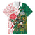 Personalized South Africa and England Rugby Family Matching Puletasi and Hawaiian Shirt Springboks Mascot With Red Rose