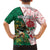 Personalized South Africa and England Rugby Family Matching Short Sleeve Bodycon Dress and Hawaiian Shirt Springboks Mascot With Red Rose