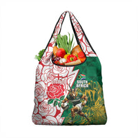 South Africa and England Rugby Grocery Bag Springboks Mascot With Red Rose