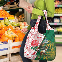 South Africa and England Rugby Grocery Bag Springboks Mascot With Red Rose