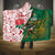 South Africa and England Rugby Hooded Blanket Springboks Mascot With Red Rose