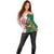 Personalized South Africa and England Rugby Off Shoulder Sweater Springboks Mascot With Red Rose