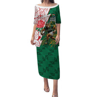 Personalized South Africa and England Rugby Puletasi Springboks Mascot With Red Rose