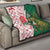 South Africa and England Rugby Quilt Springboks Mascot With Red Rose