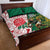South Africa and England Rugby Quilt Bed Set Springboks Mascot With Red Rose