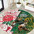 South Africa and England Rugby Round Carpet Springboks Mascot With Red Rose