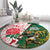 South Africa and England Rugby Round Carpet Springboks Mascot With Red Rose