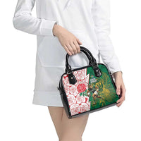 South Africa and England Rugby Shoulder Handbag Springboks Mascot With Red Rose