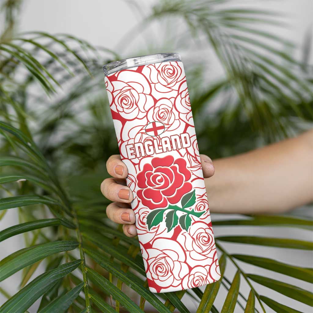South Africa and England Rugby Skinny Tumbler Springboks Mascot With Red Rose