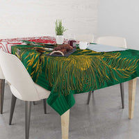 South Africa and England Rugby Tablecloth Springboks Mascot With Red Rose