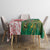 South Africa and England Rugby Tablecloth Springboks Mascot With Red Rose